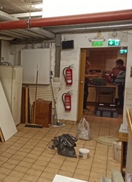 Ansicht des fertig gefliesten Fussbodens.